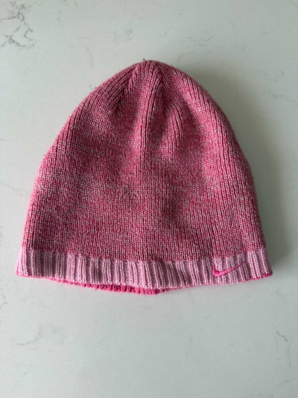 Nike Pink Knit Beanie Hat w/ Logo Women’s One Size Fall Winter